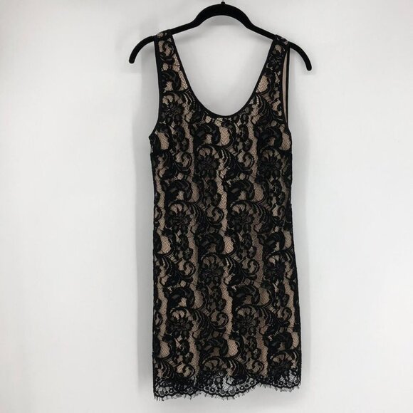ARITZIA Wilfred hemon lace crochet mini dress black and nude  XS - Picture 5 of 10